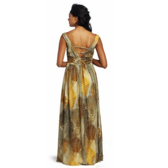 Anne Klein Collection Snake Print Sleeveless Silk Long Dress Sz 6 Formal Elegant - Picture 15 of 16